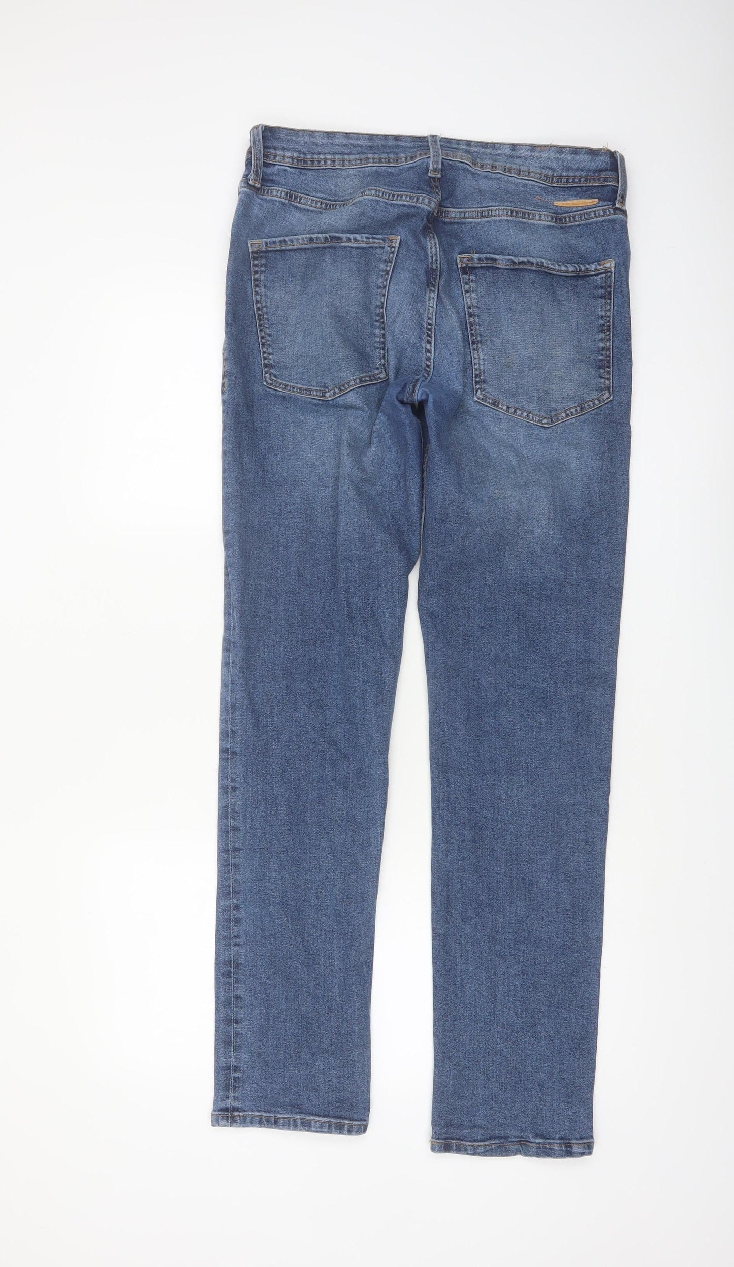PRODUKT Men's Blue Slim Fit Straight Denim Jeans W32 L34