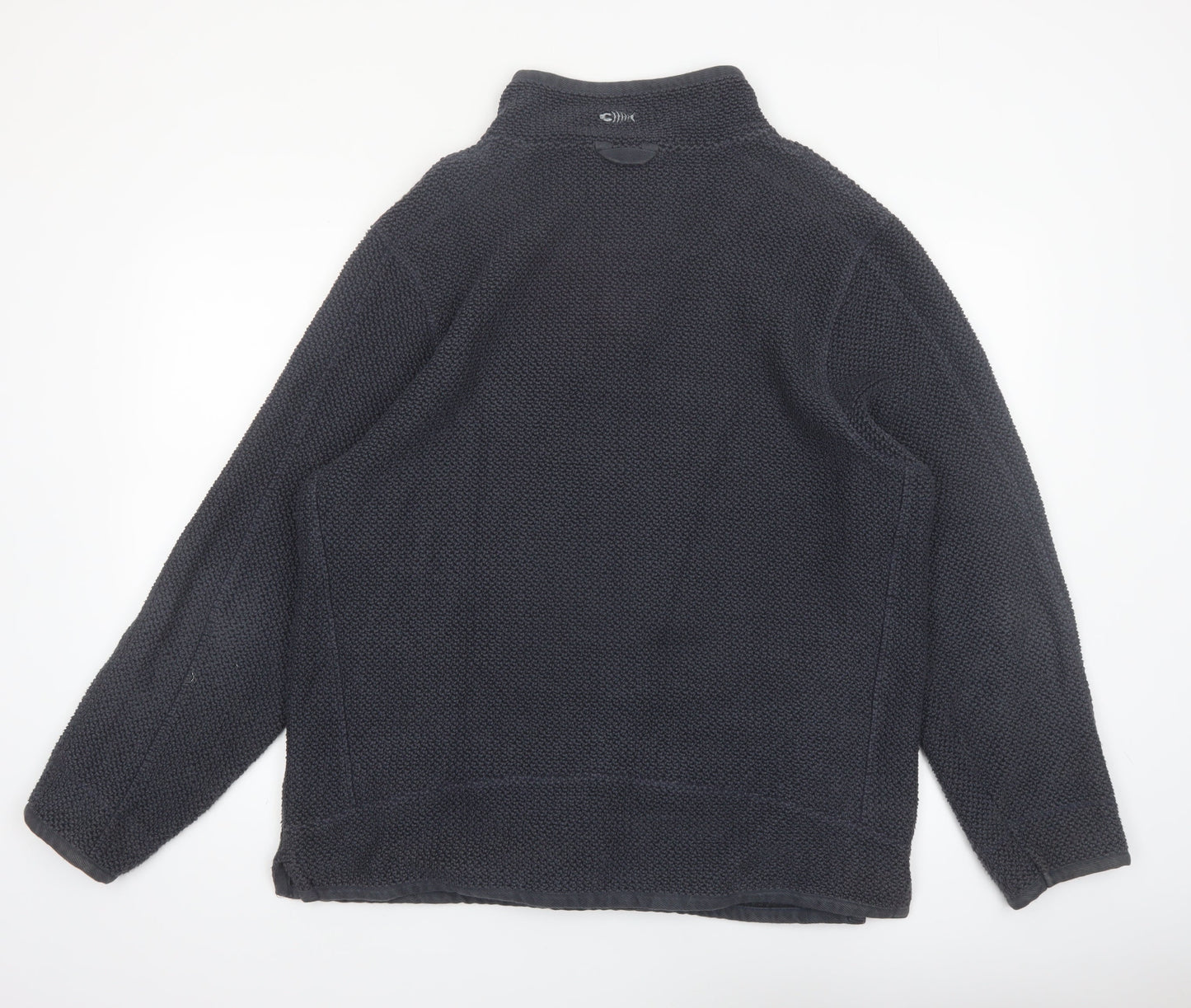 Weird Fish Men's Black XL 1/4 Zip Fleece Pullover Sweatshirt