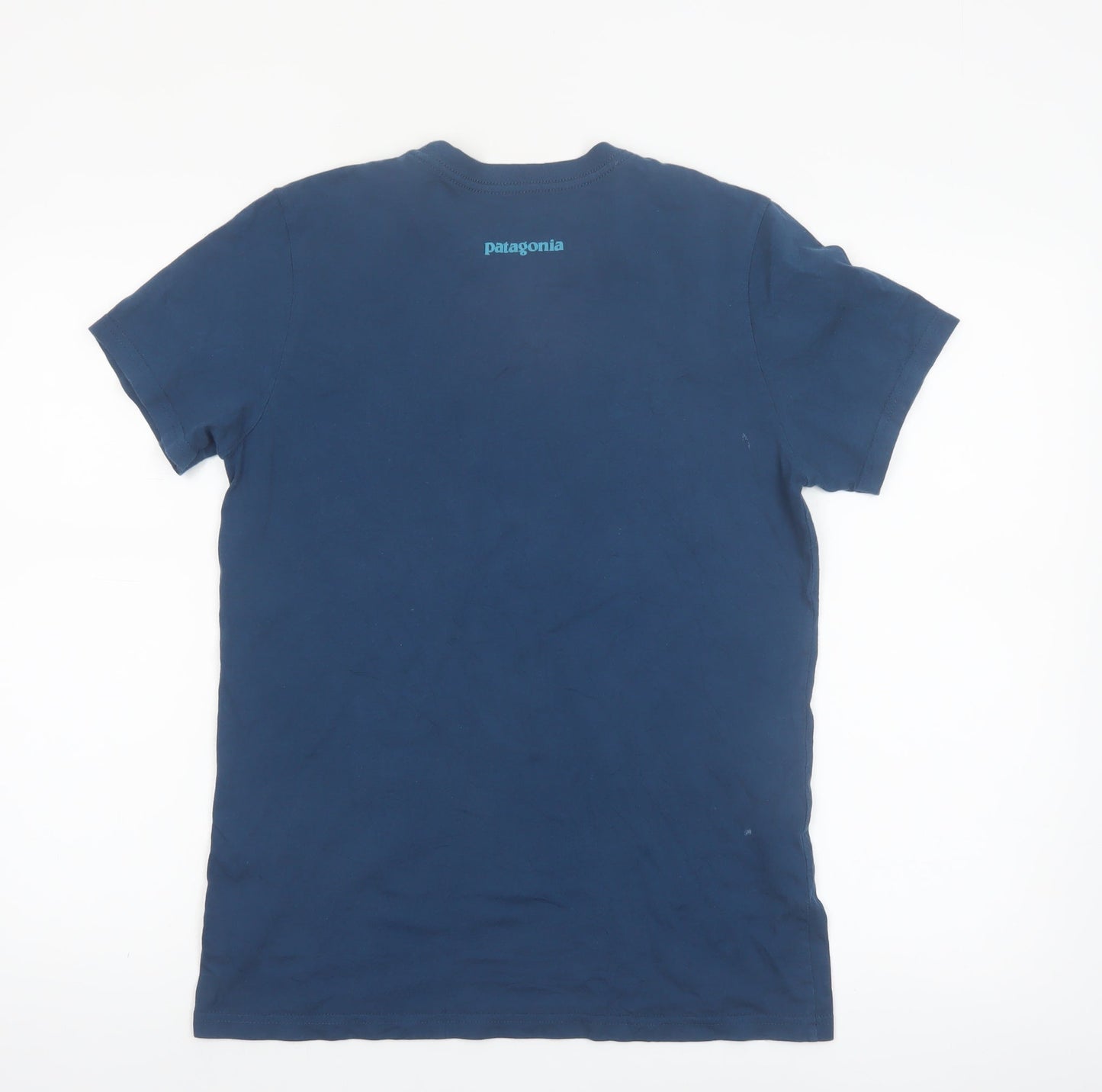 Patagonia Women Blue L Organic Cotton Short Sleeve T-Shirt