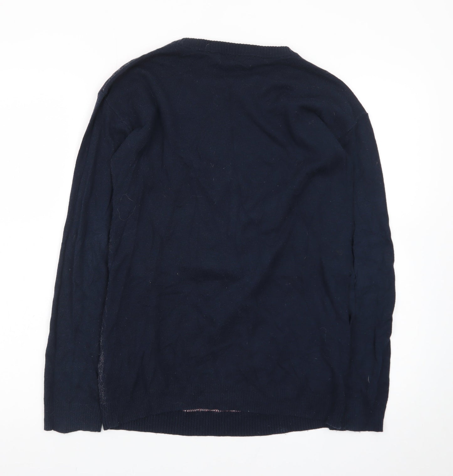 Next Women’s Blue Christmas Polar Bear Jumper Size 8 Crew Neck