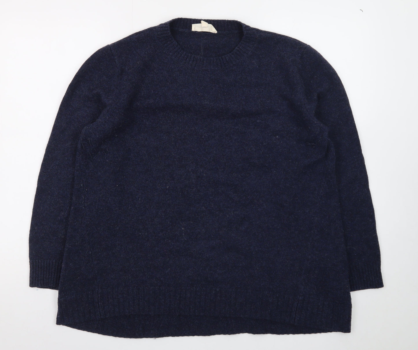 Seasalt Cornwall Women's Blue Wool Crew Neck Jumper UK 18