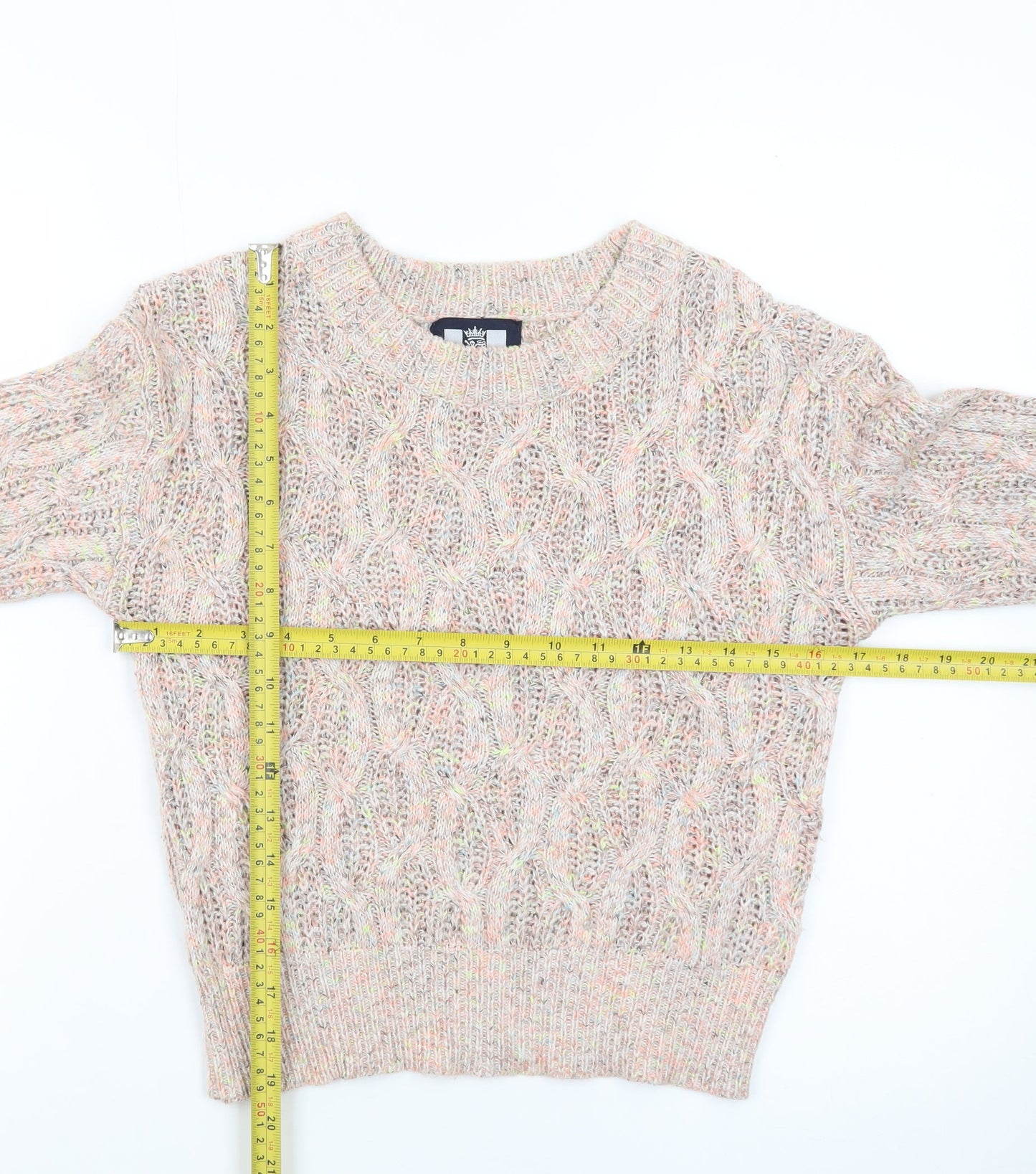 North West Womens Multicoloured XS Cable-Knit Acrylic Jumper