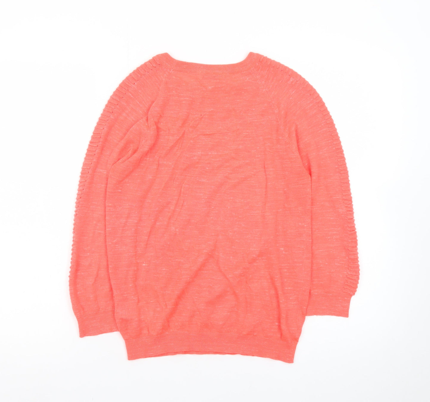 Whistles Women's Pink Crew Neck Long Sleeve Knit Jumper Size 10