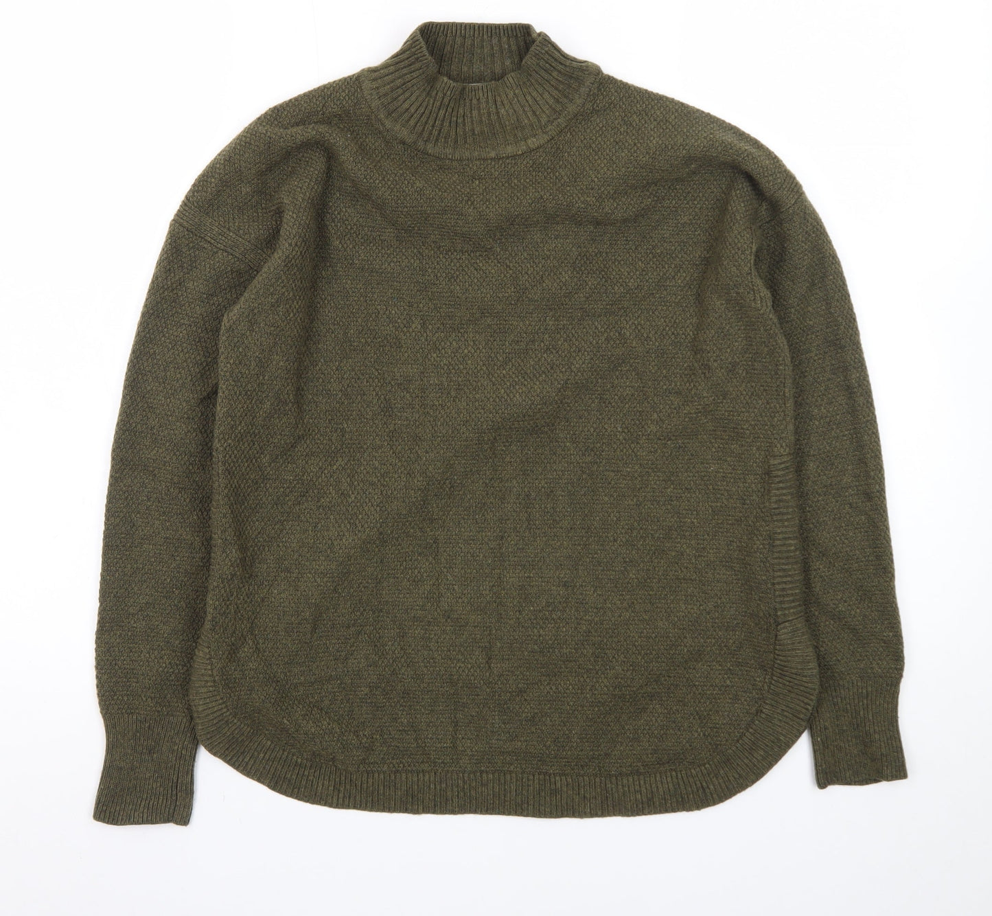 Warehouse Women's Green Mock Neck Long Sleeve Knit Jumper Size 8
