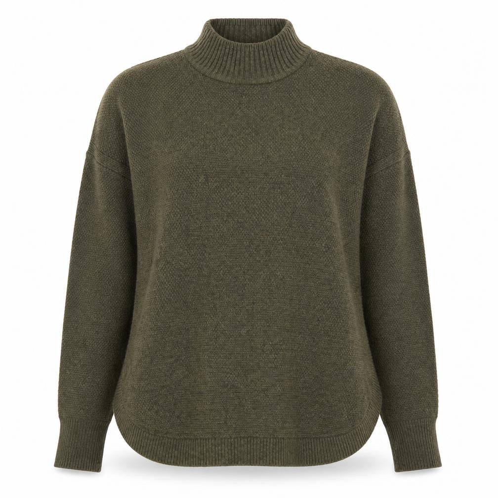 Warehouse Women's Green Mock Neck Long Sleeve Knit Jumper Size 8