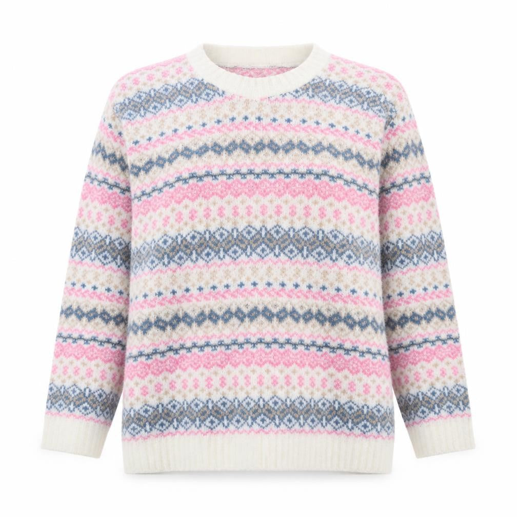 Lady Ice Women's Multicoloured Fair Isle Knit Jumper M