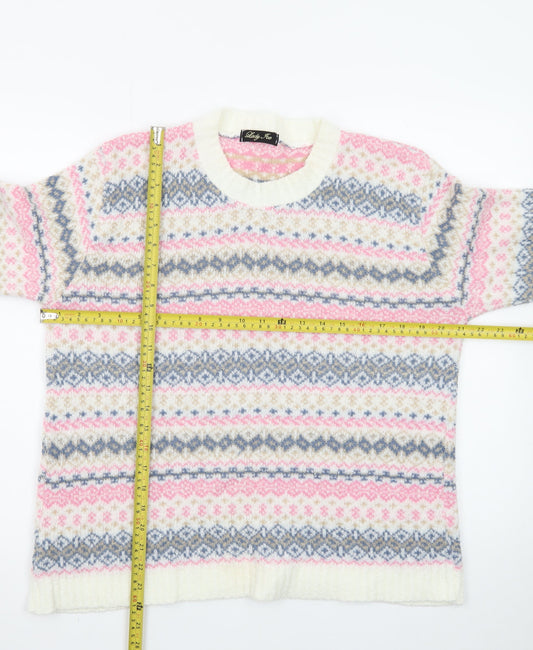 Lady Ice Women's Multicoloured Fair Isle Knit Jumper M