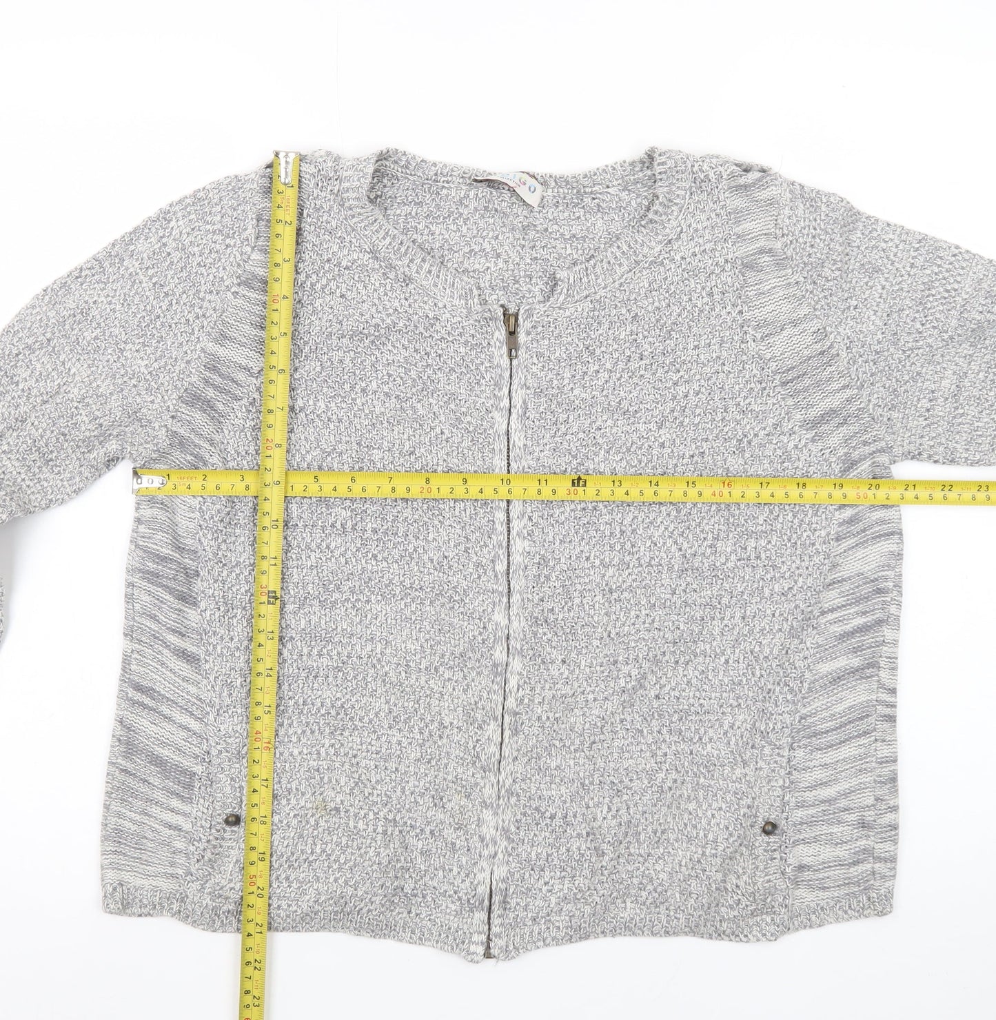 Marks and Spencer Women’s Grey Full Zip Knit Cardigan Size 12