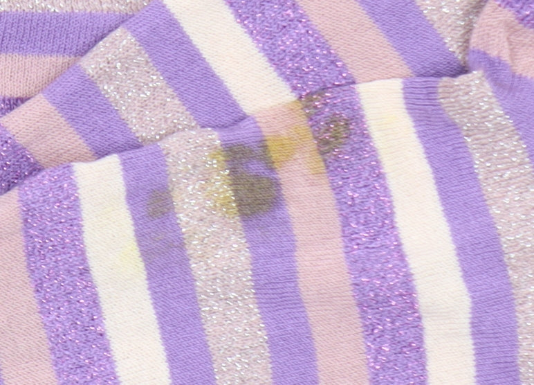 Kettlewell Women’s Purple Striped Crew Neck Jumper Size L