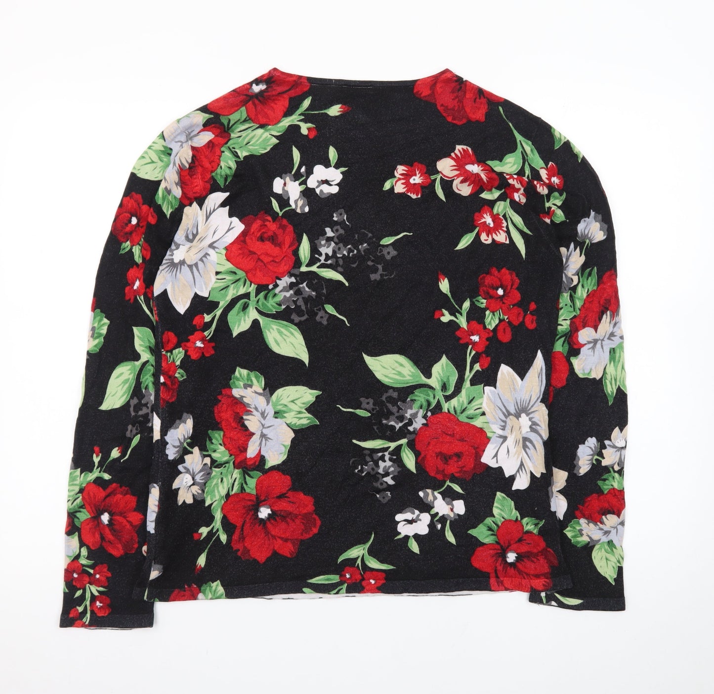 Gerry Weber Women's Multicoloured Floral Sequin Knit Jumper Size 16