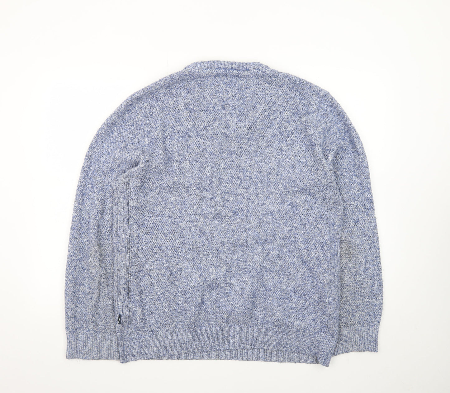 Fat Face Men's Blue Wool Blend Crew Neck Pullover Jumper Size L