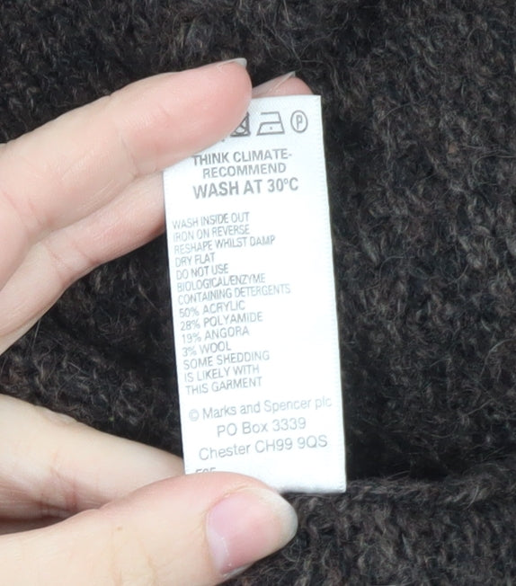 Marks and Spencer Women's Brown Collared Cardigan UK 14