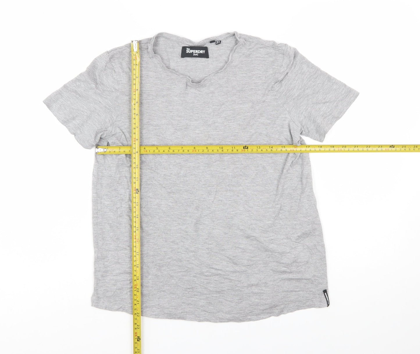 Superdry Womens Grey Cotton Basic T-Shirt Size 8