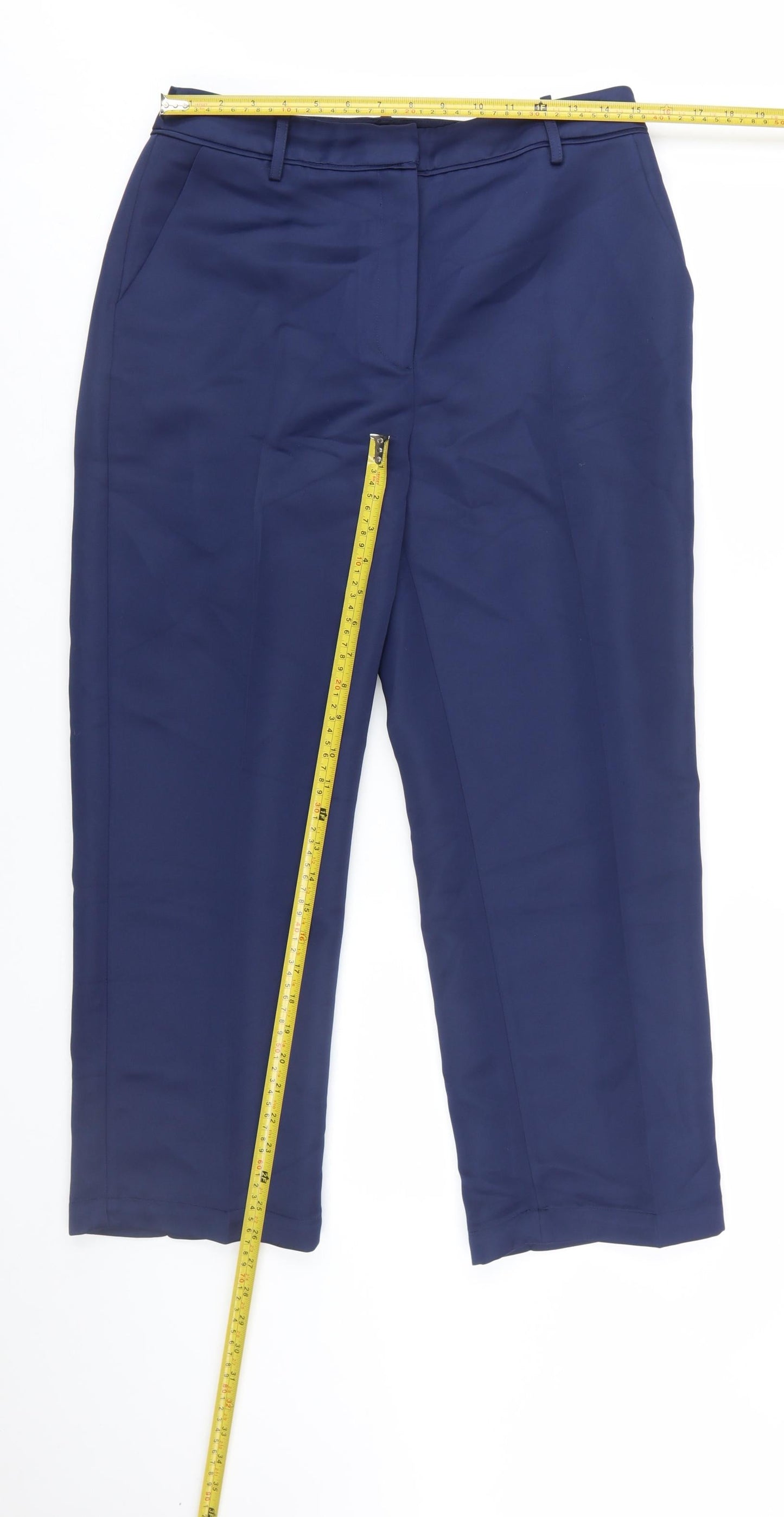 W Collection Women's Blue Regular Fit Dress Pants Size 12
