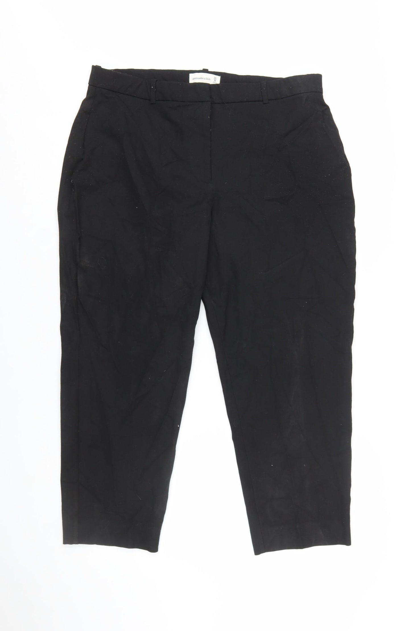 Abercrombie & Fitch Women's Black Chino Trousers Size 16 Curve Love