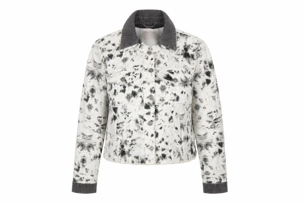 ASOS Denim Womens Multicoloured Tie-Dye Cotton Jacket UK 8