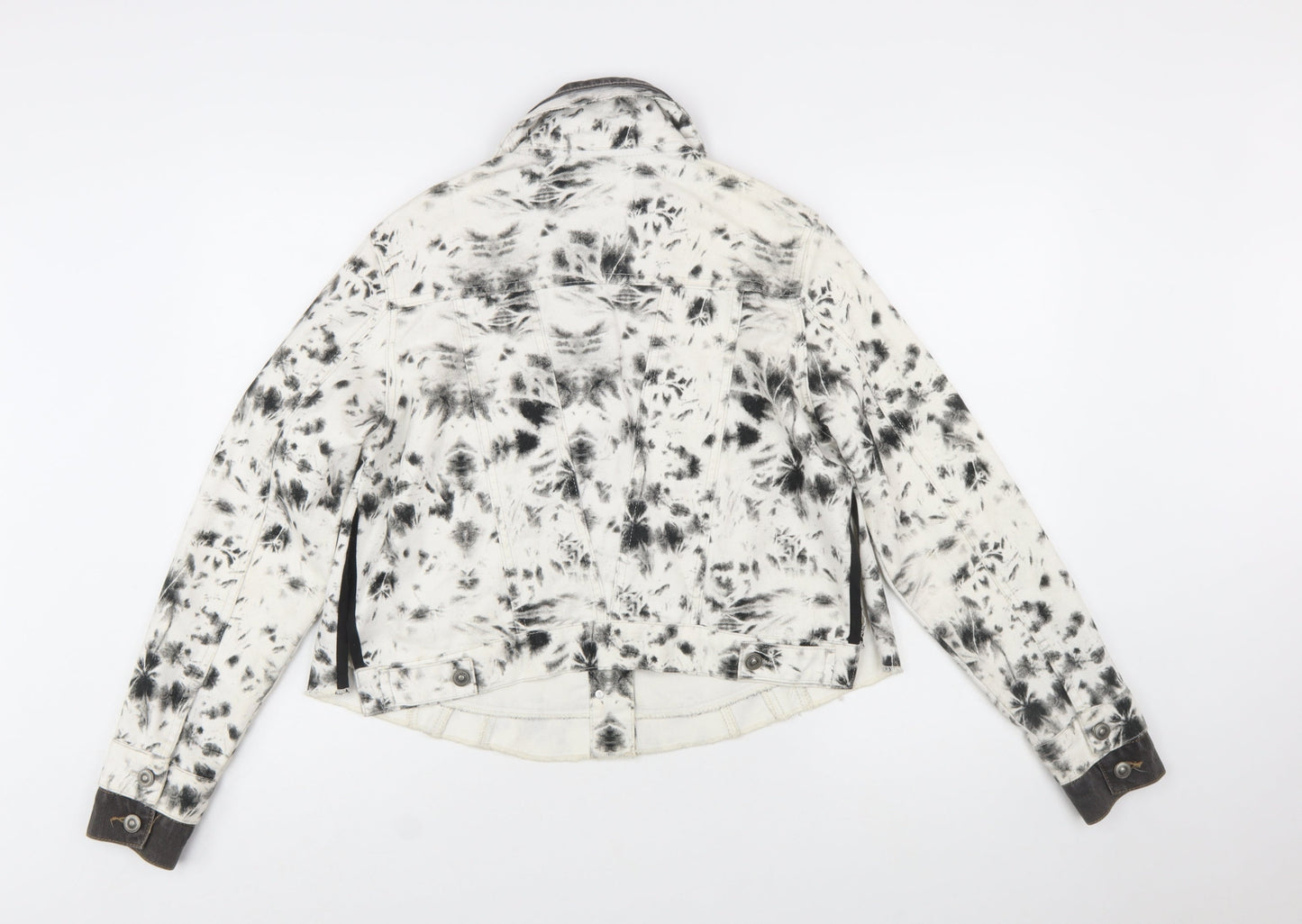 ASOS Denim Womens Multicoloured Tie-Dye Cotton Jacket UK 8