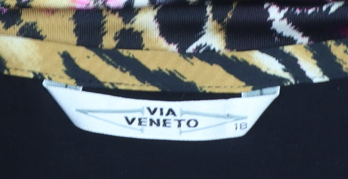 Via Veneto Women's Multicoloured Animal Print Sleeveless Tank Top Size 18