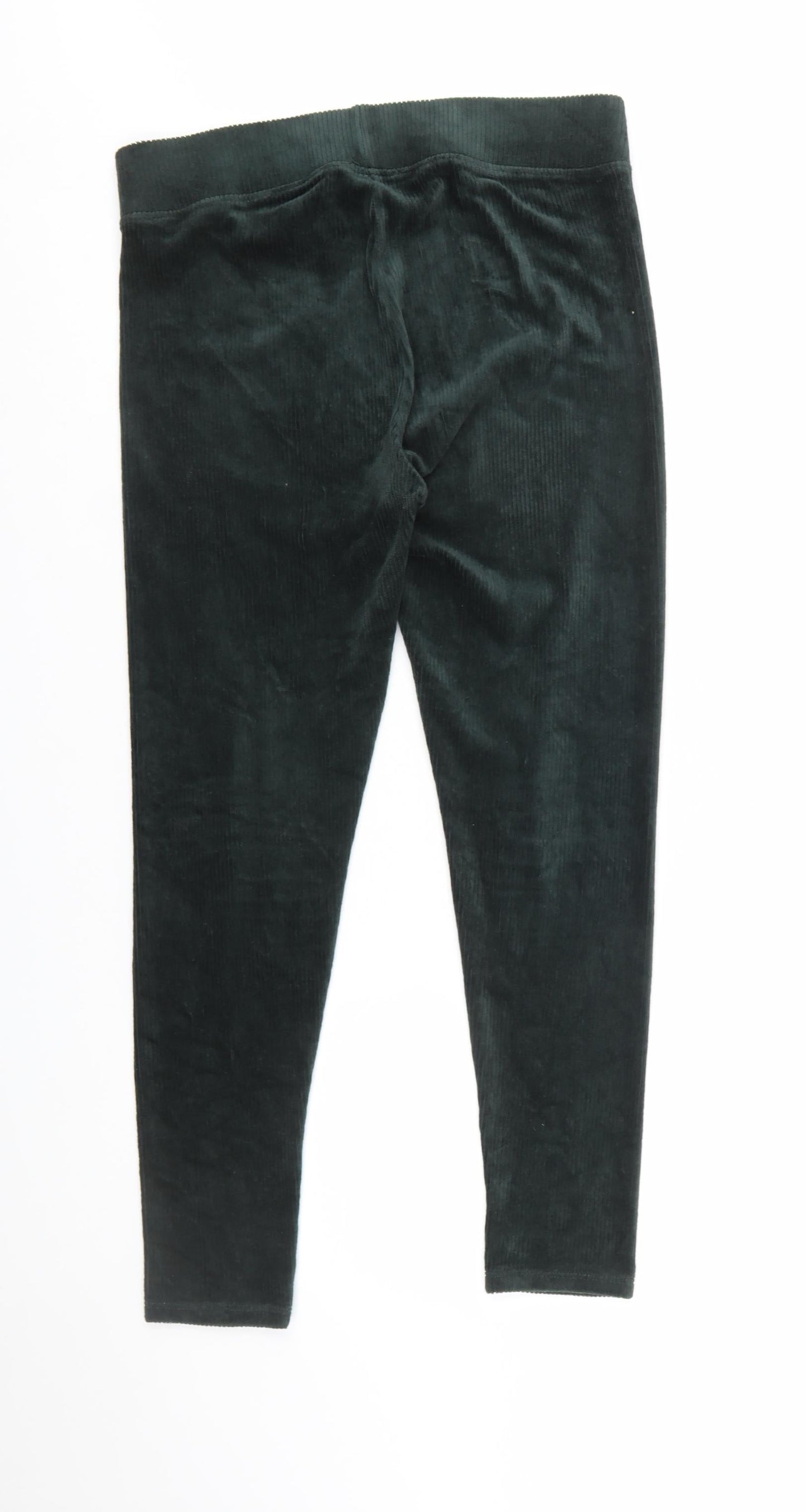 Marks and Spencer Women's Green Corduroy Leggings Size 14 Regular