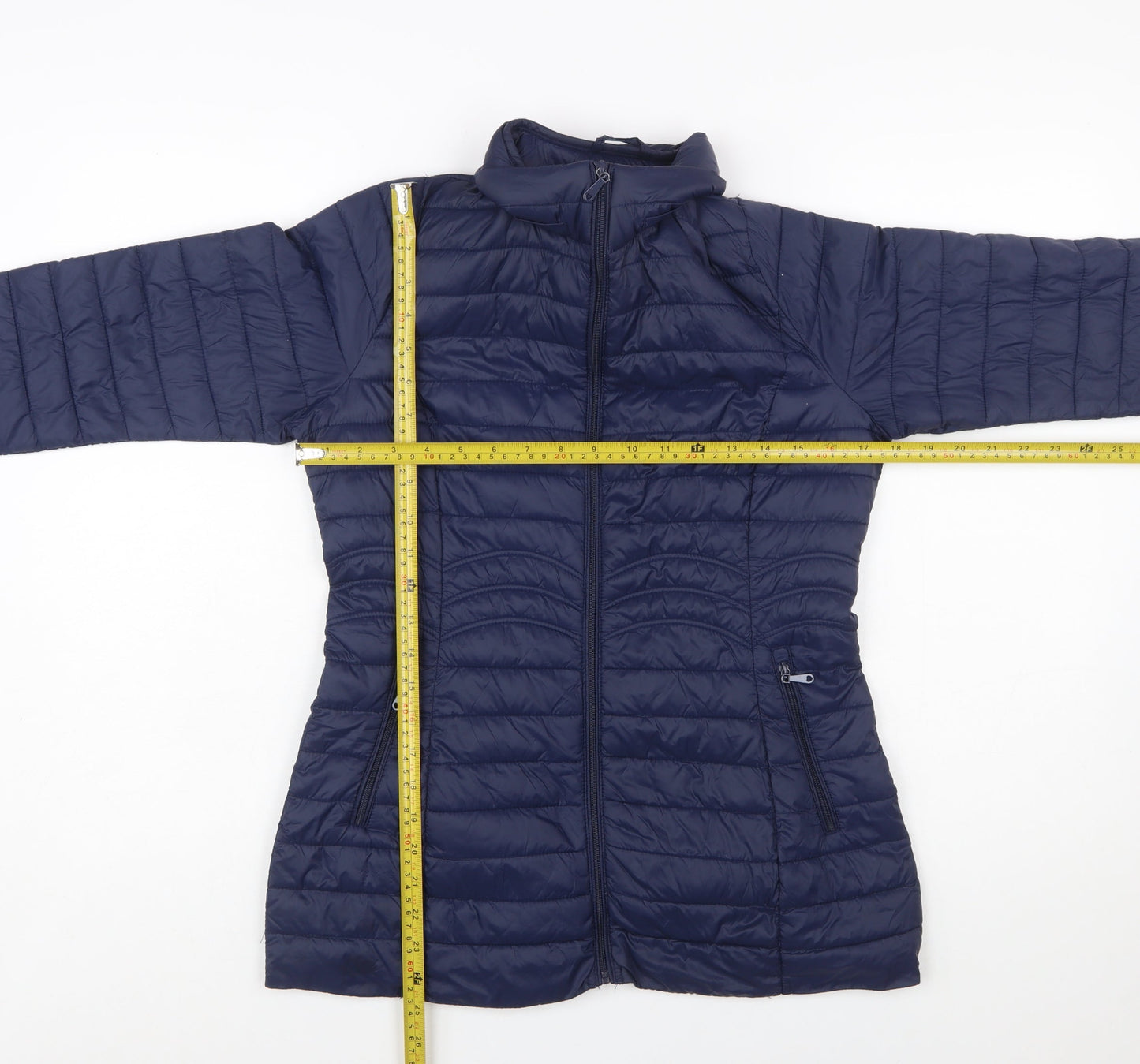 Paco Boutique Women's Blue Size 10 Puffer Jacket Lightweight Quilted