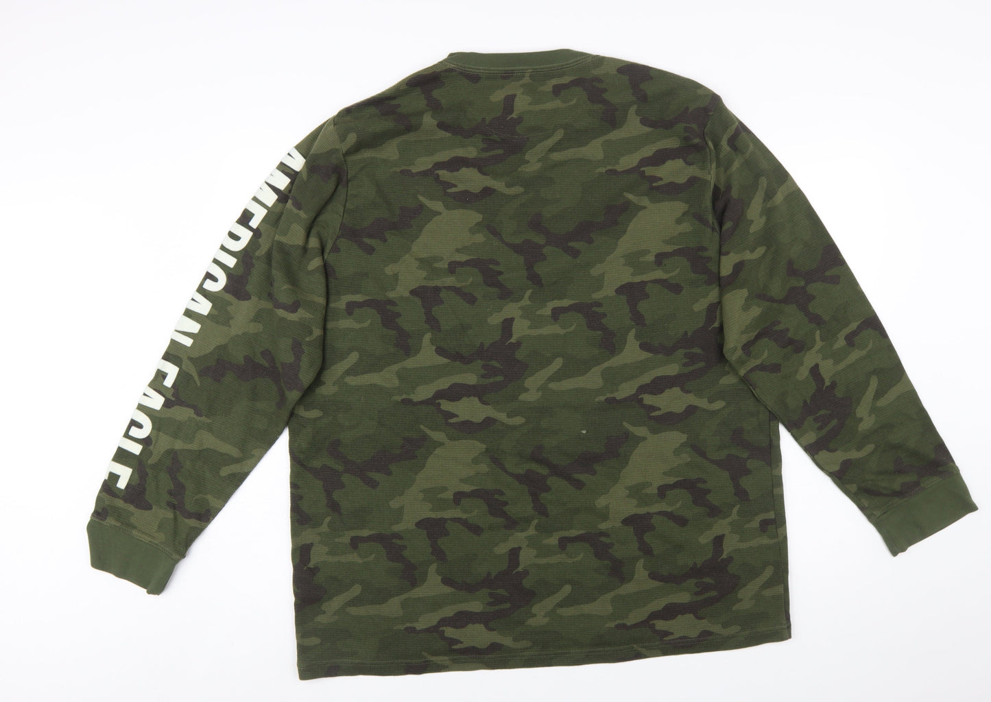 American Eagle Men’s Green Camouflage 2XL Pullover Sweatshirt