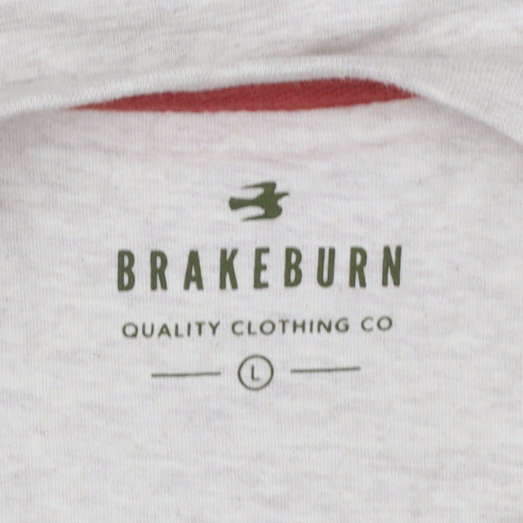 Brakeburn Men's Beige Cycling Graphic T-Shirt Size L