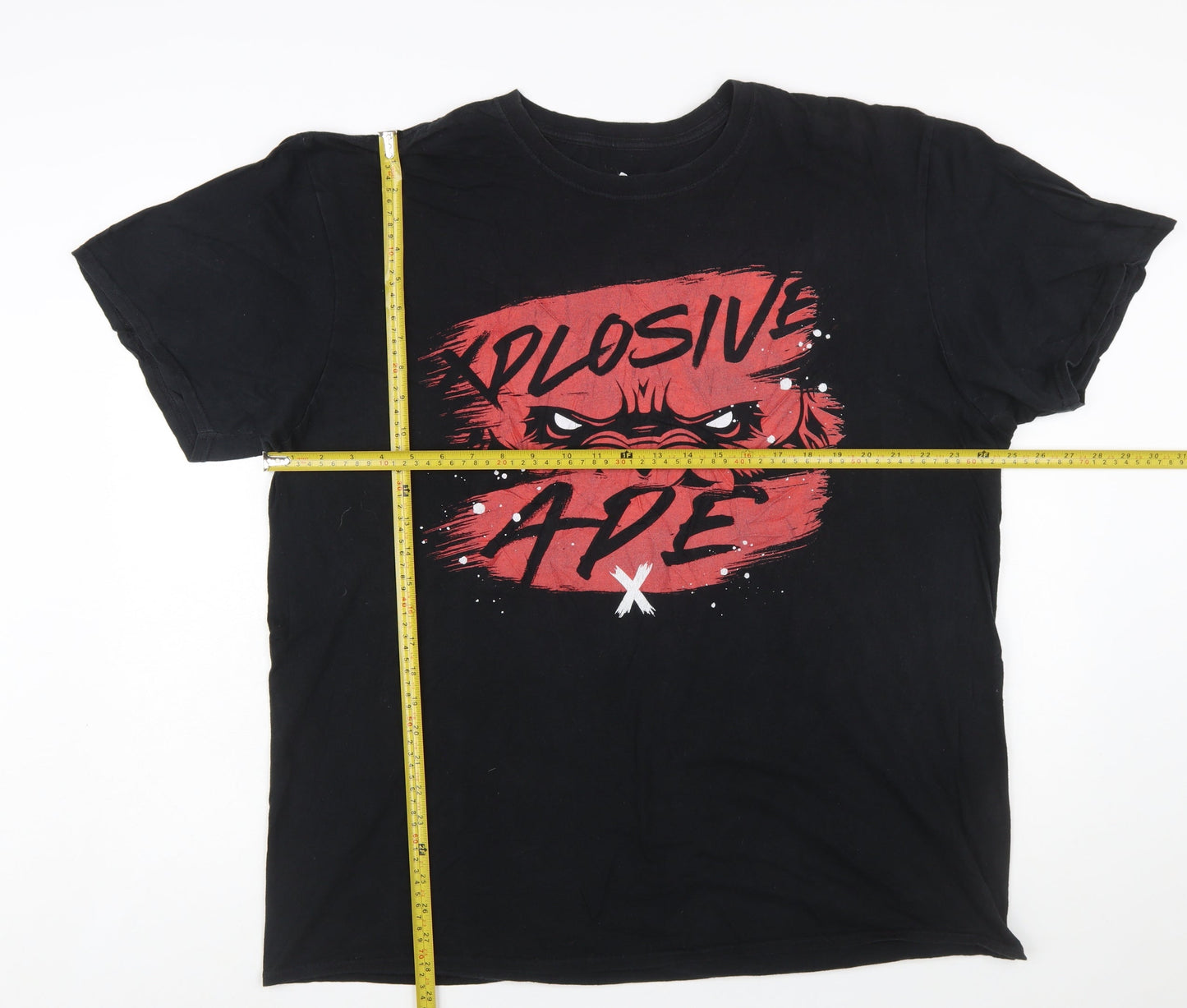 Xplosive Ape Men's Black 2XL Cotton Graphic Gym T-Shirt