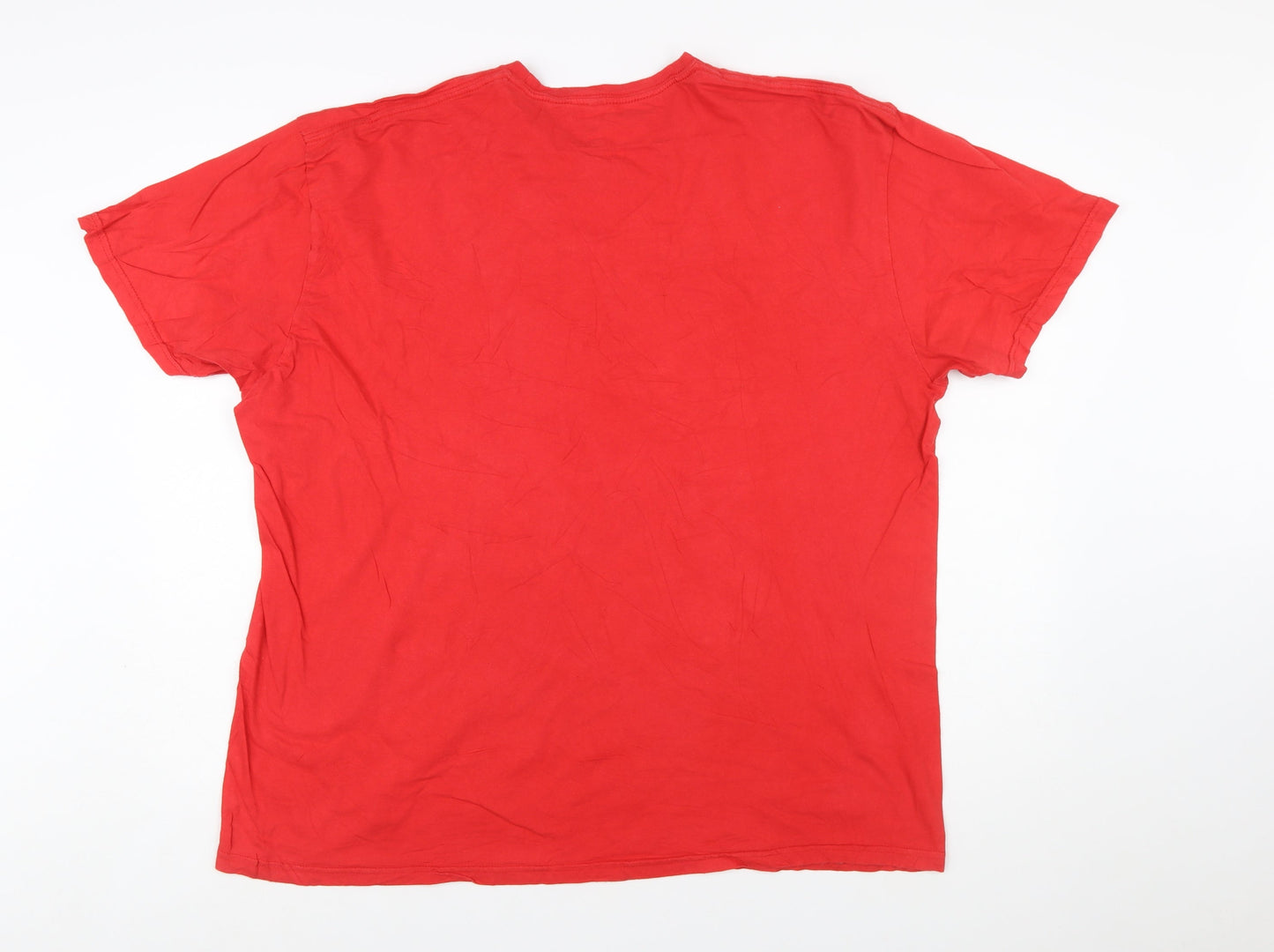 Xplosive Ape Men's Red Graphic 2XL Cotton Crew Neck T-Shirt
