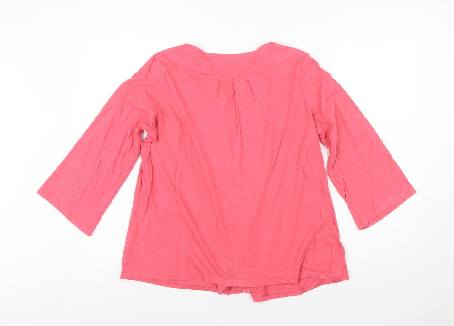 Marks and Spencer Women Pink Cotton Tunic Blouse UK 14