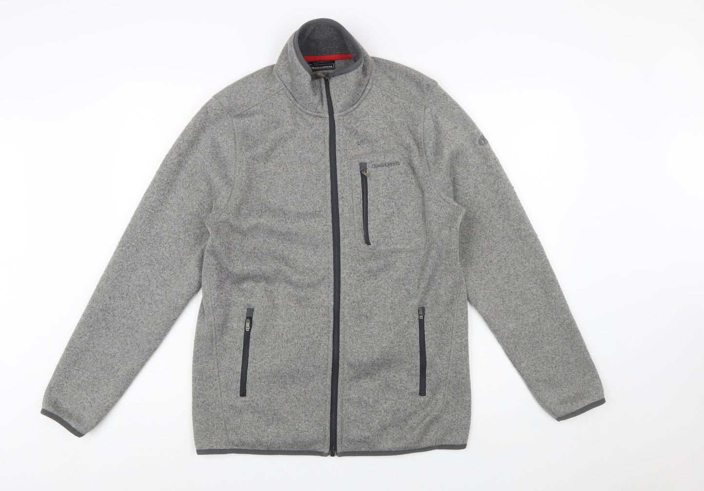 Craghoppers Mens Grey Fleece Full Zip Jacket Size M Outdoor Hiking