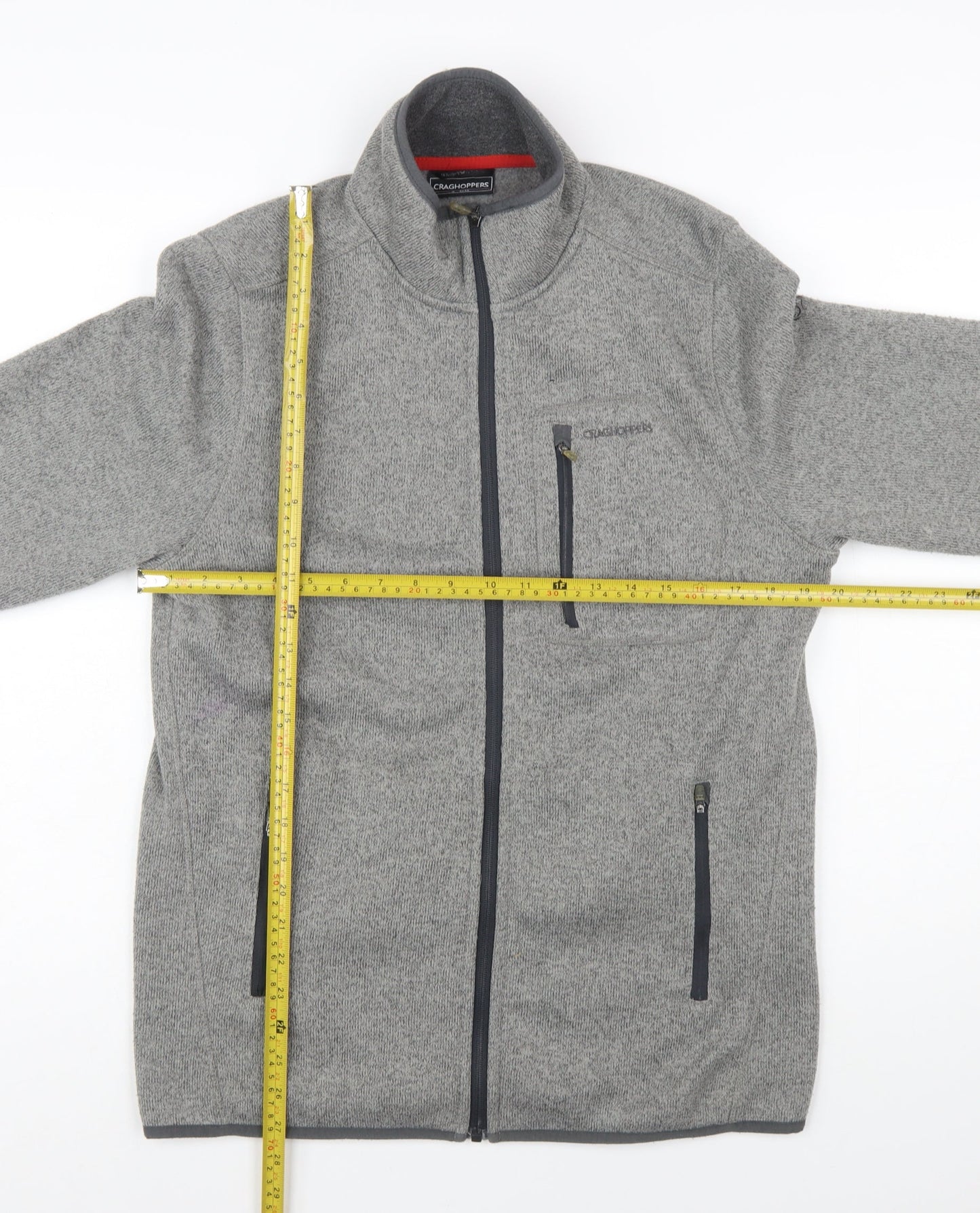 Craghoppers Mens Grey Fleece Full Zip Jacket Size M Outdoor Hiking