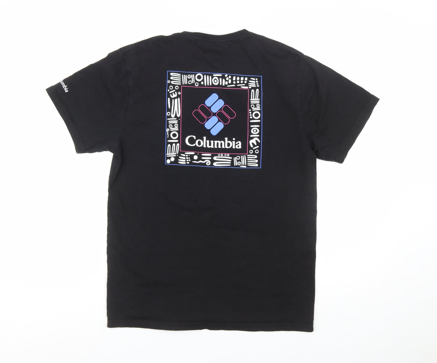 Columbia Men's Black Graphic Crew Neck Cotton T-Shirt Size M