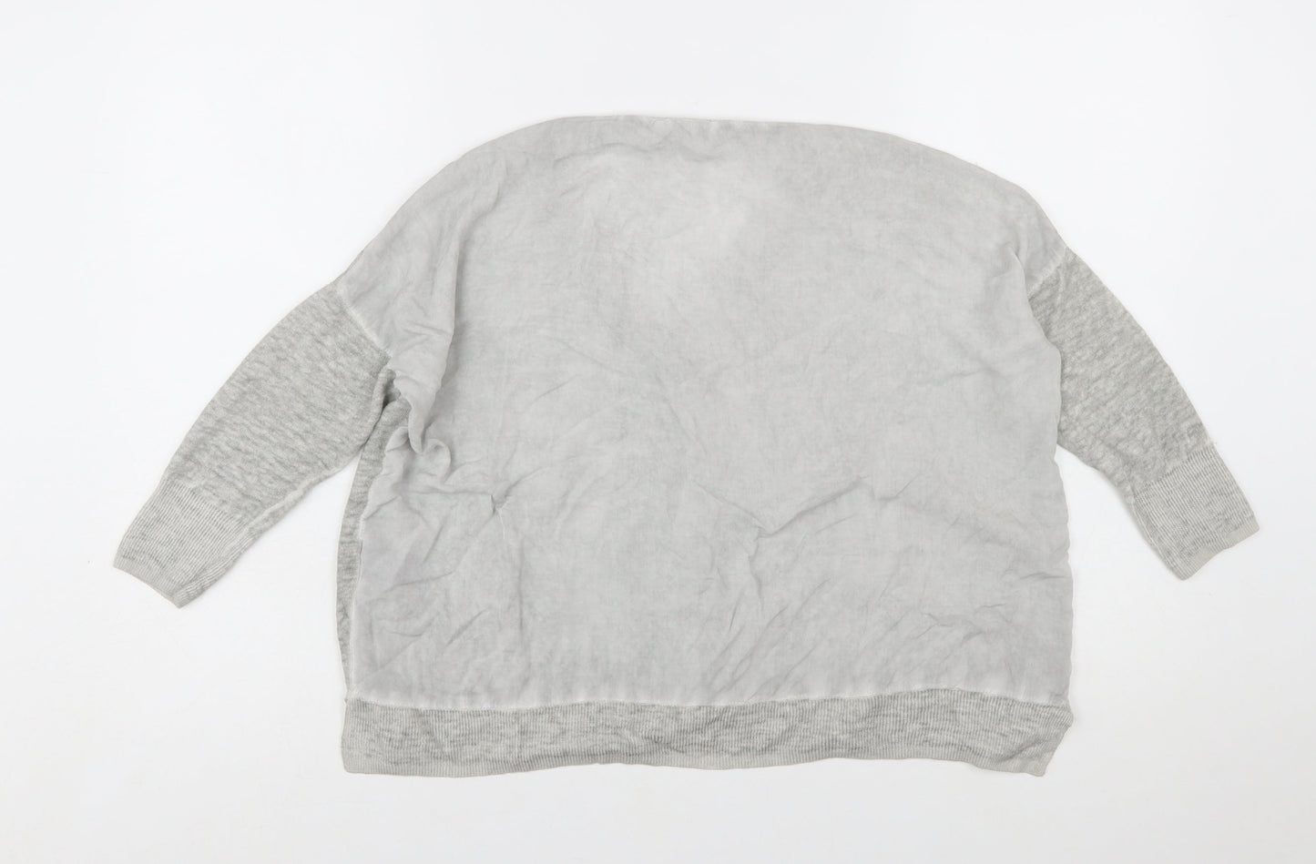 Mint Velvet Women’s Grey Linen V-Neck Button Cardigan Size 10