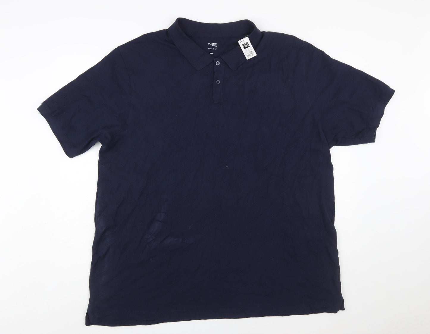Dunnes Stores Men's Dark Navy Regular Fit Cotton Polo Shirt XXXL