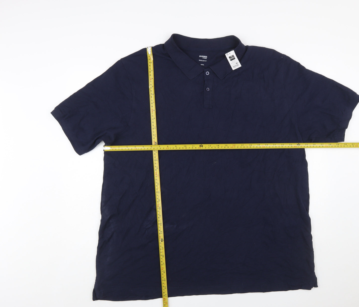 Dunnes Stores Men's Dark Navy Regular Fit Cotton Polo Shirt XXXL