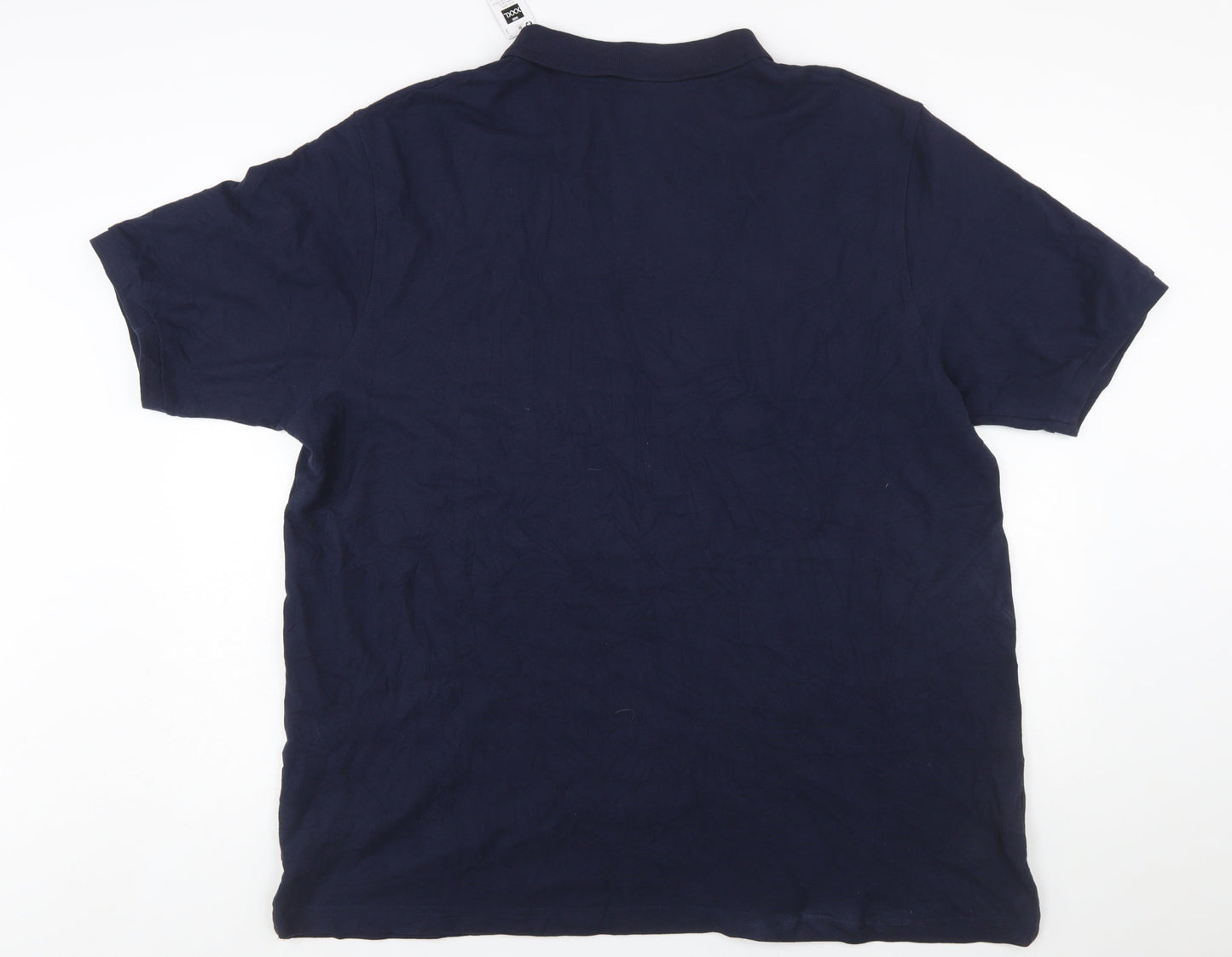 Dunnes Stores Men's Dark Navy Regular Fit Cotton Polo Shirt XXXL
