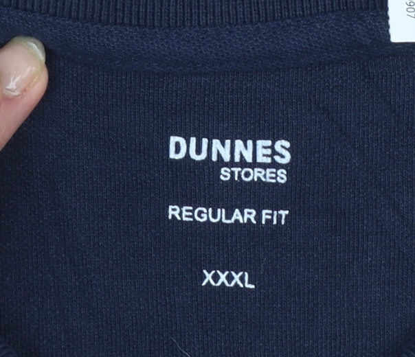 Dunnes Stores Men's Dark Navy Regular Fit Cotton Polo Shirt XXXL