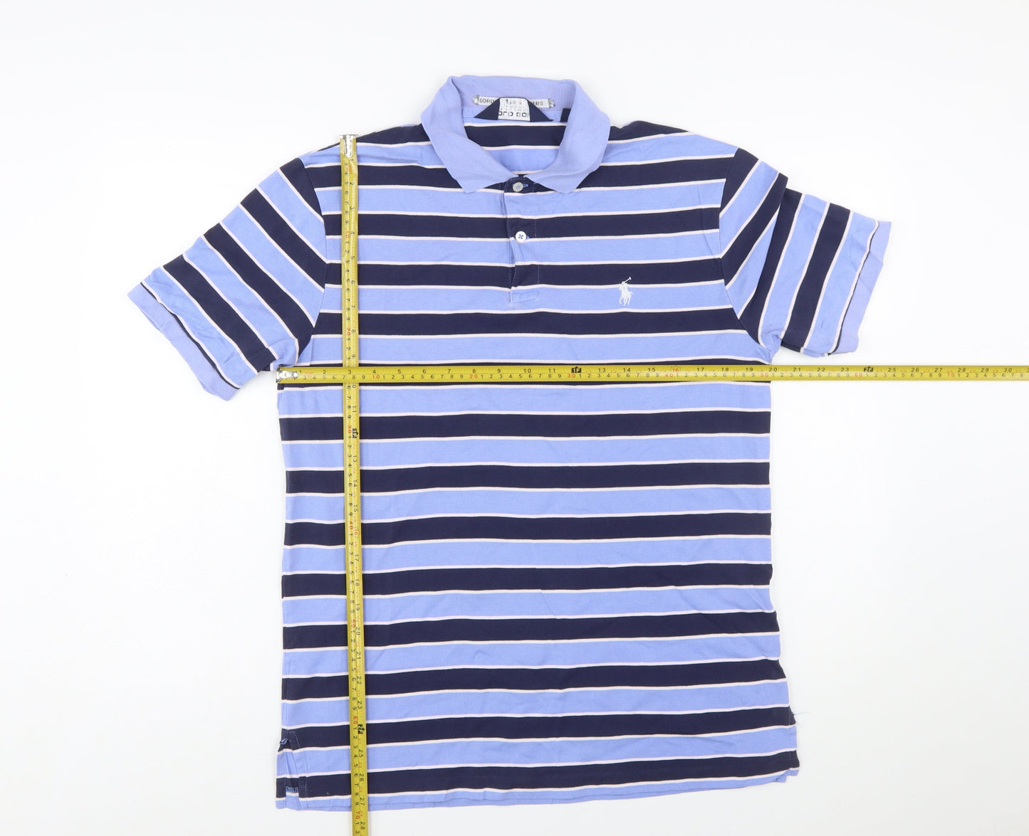 Ralph Lauren Polo Golf Men’s Blue Striped Cotton Polo Shirt M