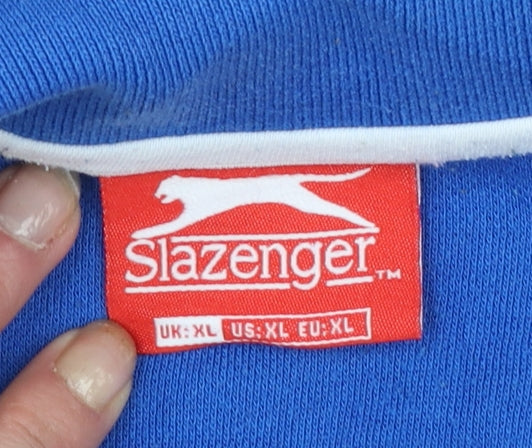 Slazenger Men’s Blue XL Cotton Polo Shirt Short Sleeve