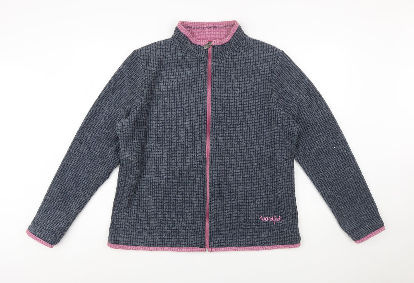 Weird Fish Women's Blue Fleece Zip Jacket Size 18