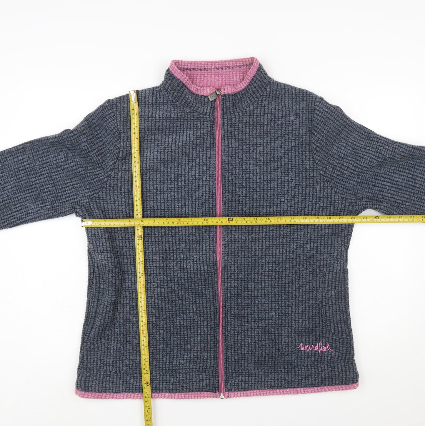 Weird Fish Women's Blue Fleece Zip Jacket Size 18