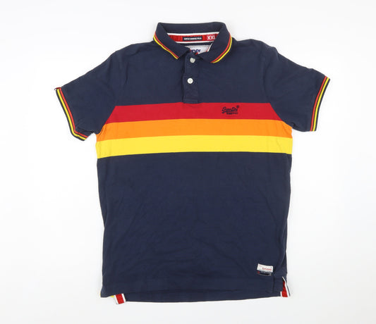 Superdry Men's Multicoloured Super Sunrise Polo Shirt 2XL