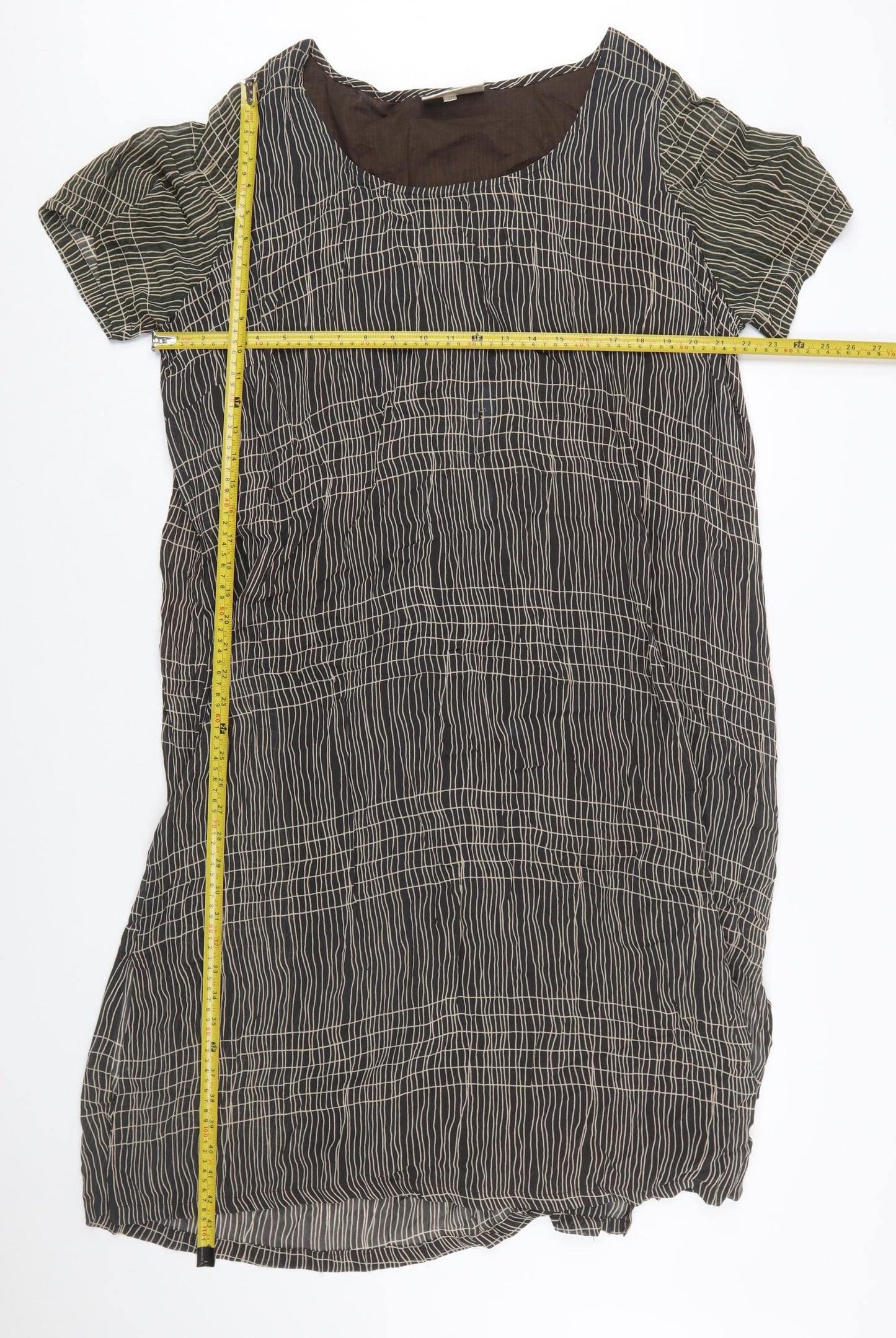 Ann Harvey Women’s Brown Geometric Shift Dress Size 20