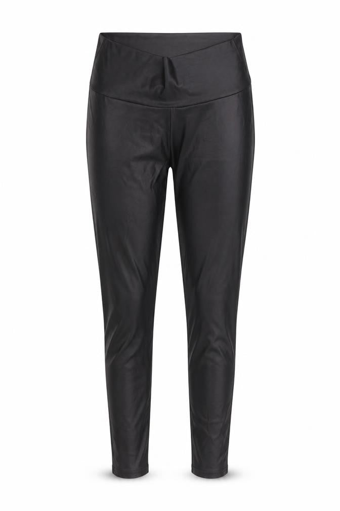 Mint Velvet Women Black Medium High Rise Polyester Leggings
