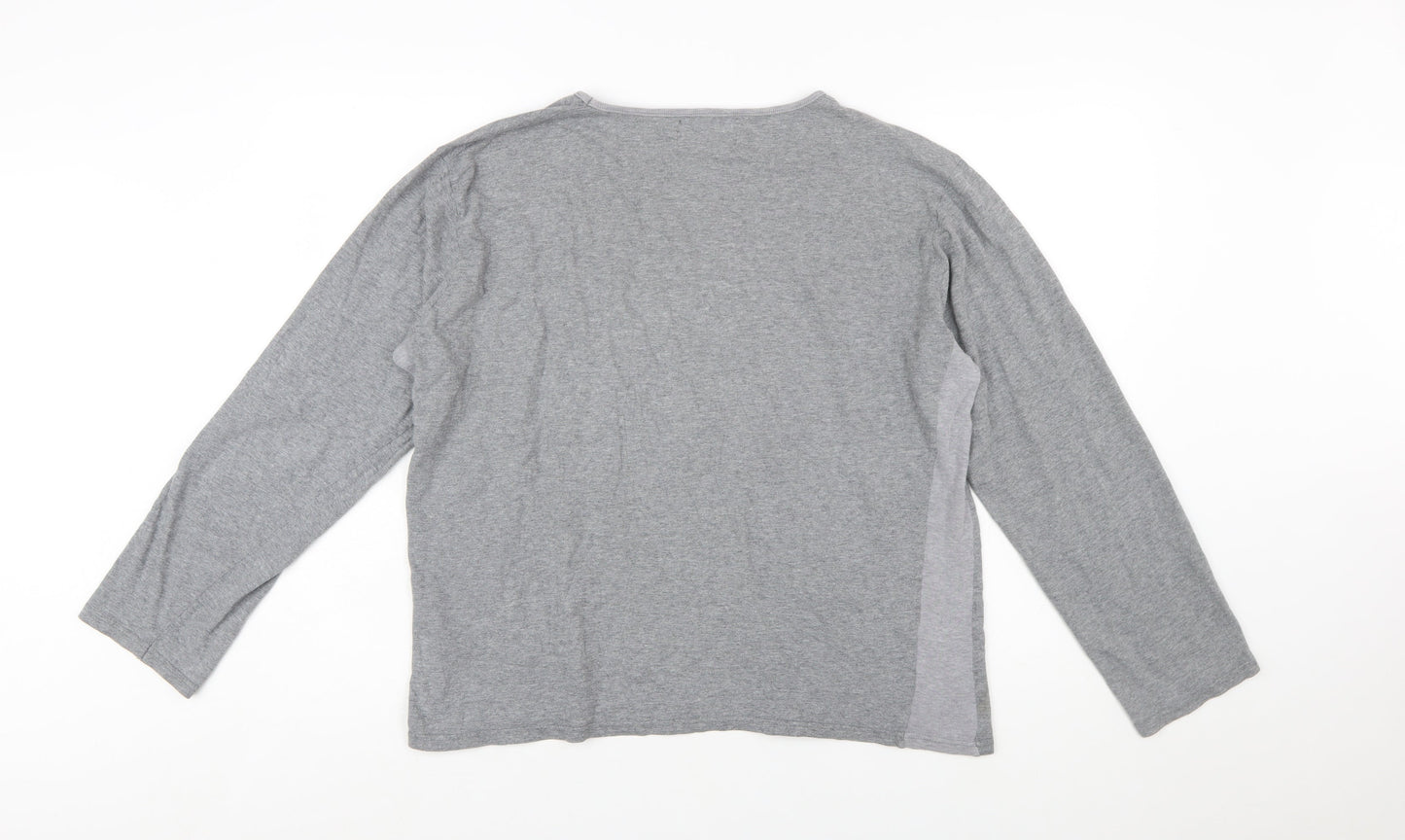 One Nine Zero Six Women's Grey Long Sleeve Basic Cotton T-Shirt Size 2