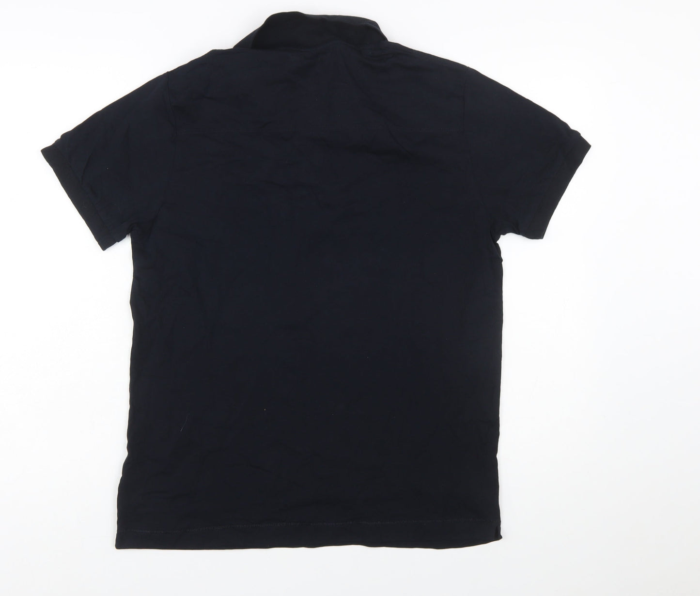 French Connection Men's Black Cotton Polo Shirt Size L