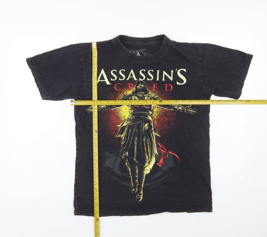 Black T Men’s Black Assassin’s Creed Graphic Cotton T-Shirt M