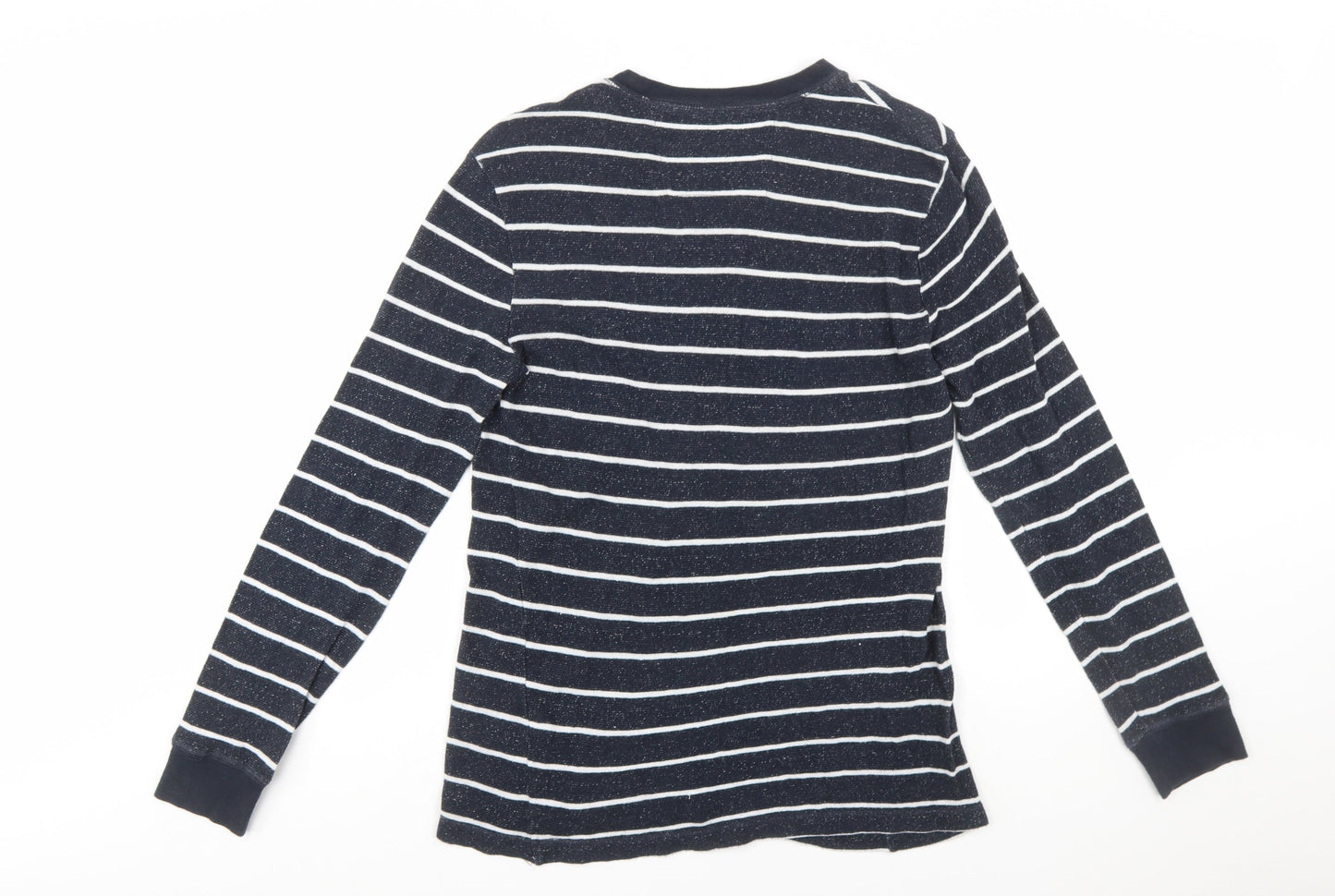 Banana Republic Women's Navy Striped Cotton Jumper Size S