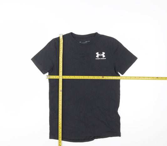 Under Armour Boys Black Medium Sports T-Shirt Short Sleeve Crew Neck