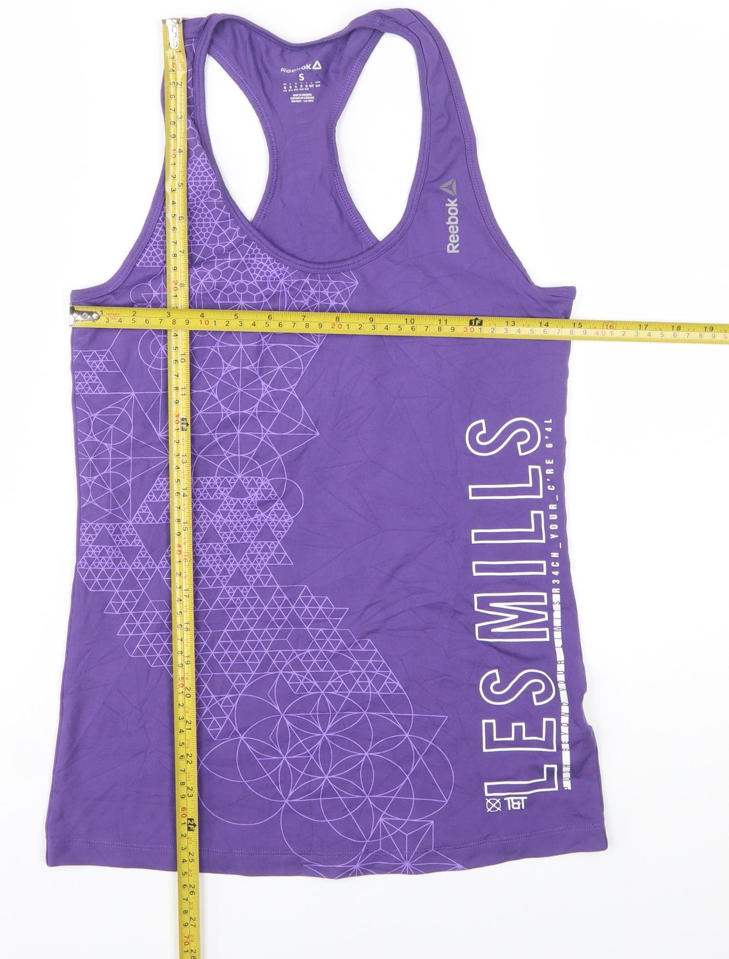 Reebok Womens Purple Les Mills Racerback Gym Tank Top Size S